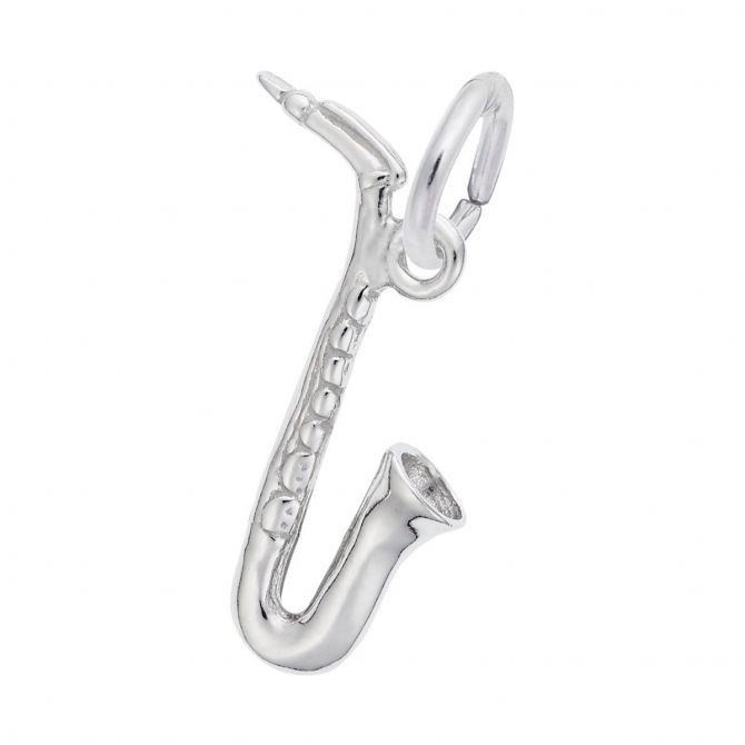 Rembrandt Charms Saxophone Charm in Sterling Silver