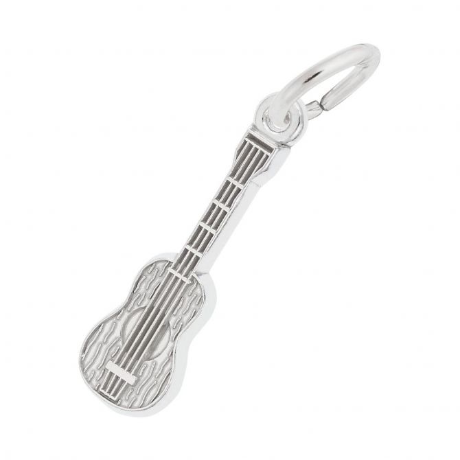 Rembrandt Charms Guitar Charm in Sterling Silver