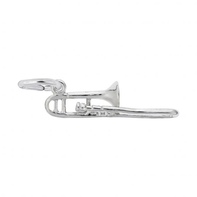 Rembrandt Charms Trombone Charm in Sterling Silver