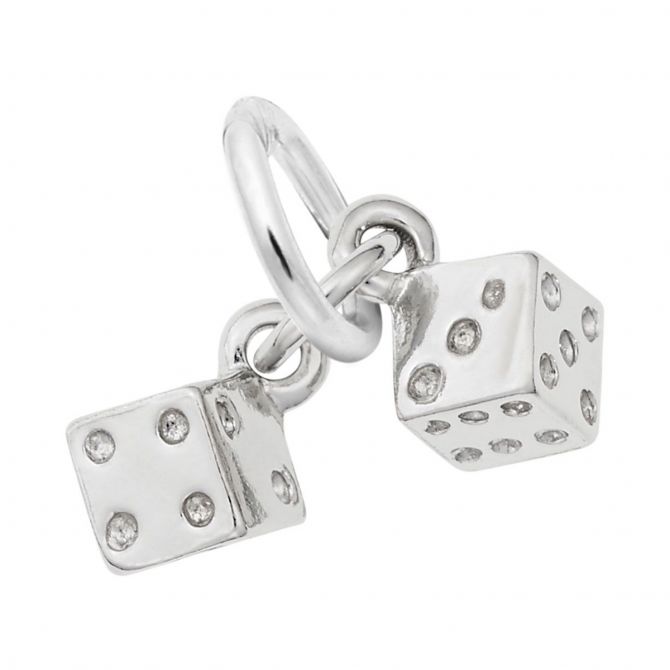 Rembrandt Charms Dice Charm in Sterling Silver