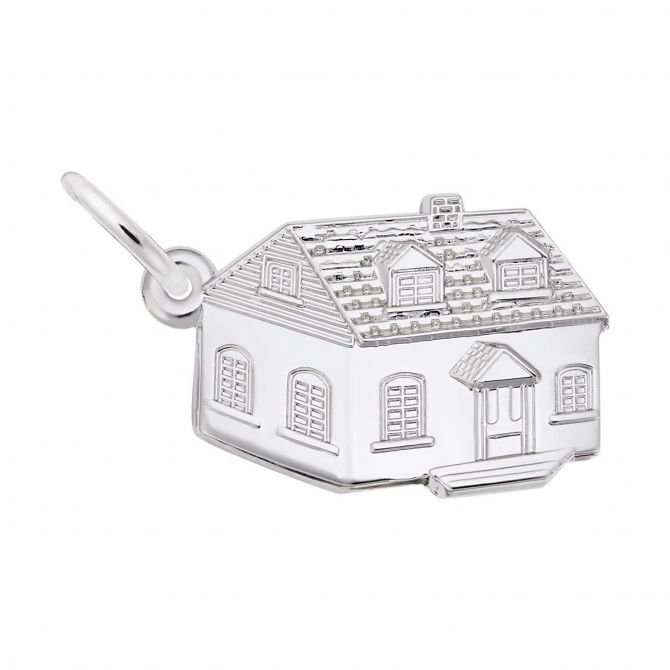 Rembrandt Charms Colonial House Charm in Sterling Silver