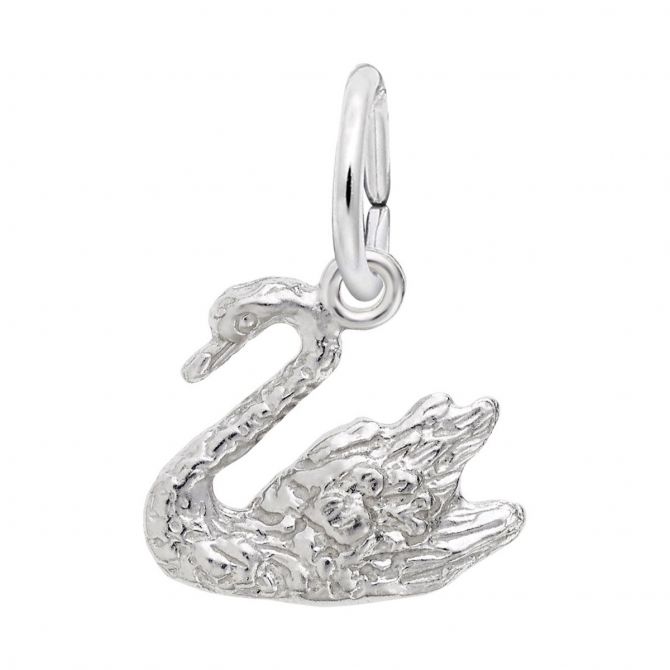 Rembrandt Charms Swan Charm in Sterling Silver