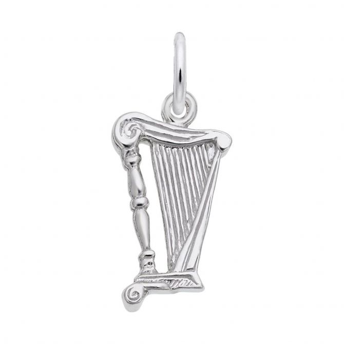 Rembrandt Charms Harp Charm in Sterling Silver