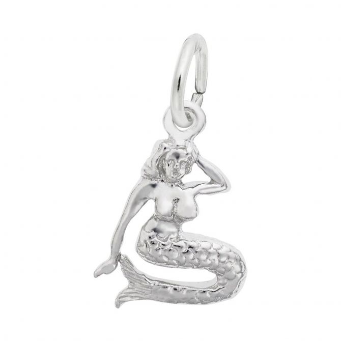 Rembrandt Charms Mermaid Charm in Sterling Silver