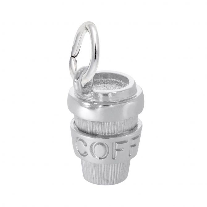 Rembrandt Charms Coffee Cup Charm in Sterling Silver