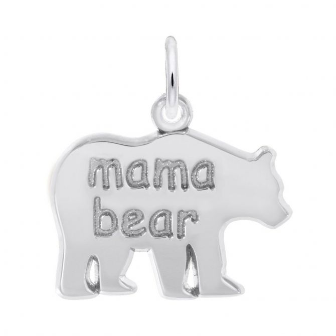 Rembrandt Charms Mama Bear Charm in Sterling Silver