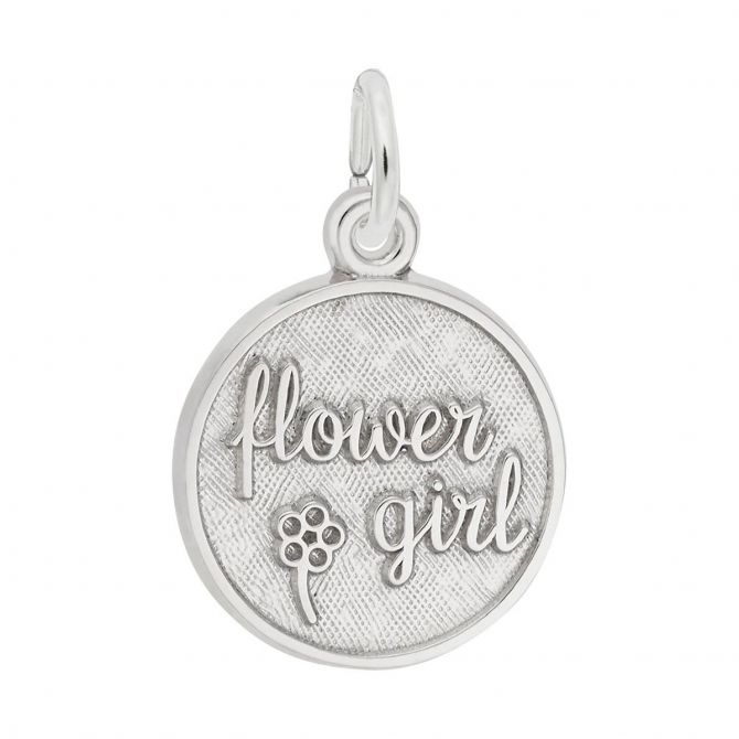 Rembrandt Charms Flower GIrl Charm in Sterling Silver