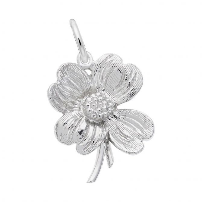 Rembrandt Charms Dogwood Flower Charm in Sterling Silver