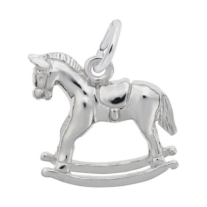 Rembrandt Charms Rocking Horse Charm in Sterling Silver