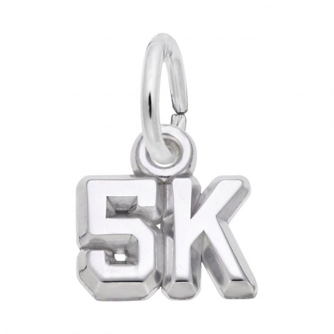 Rembrandt Charms 5k Race Charm in Sterling Silver