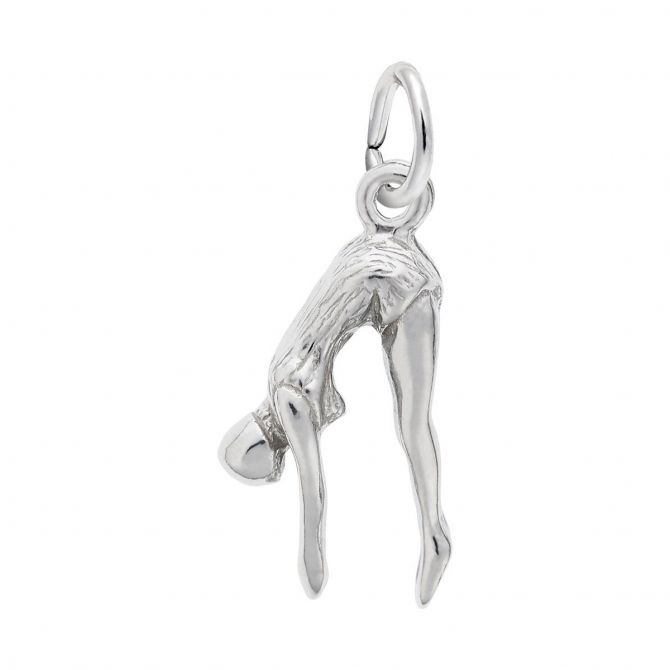 Rembrandt Charms Olympic Diver Charm in Sterling Silver