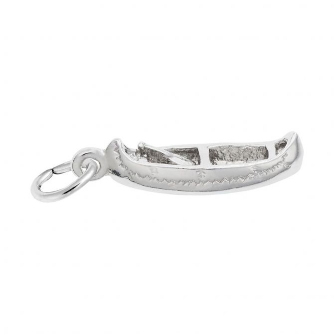 Rembrandt Charms Canoe Charm in Sterling Silver