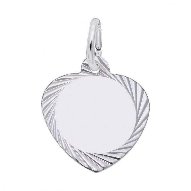 Rembrandt Charms Heart Charm in Sterling Silver