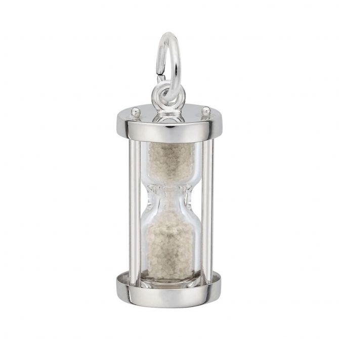 Rembrandt Charms Hourglass Charm in Sterling Silver