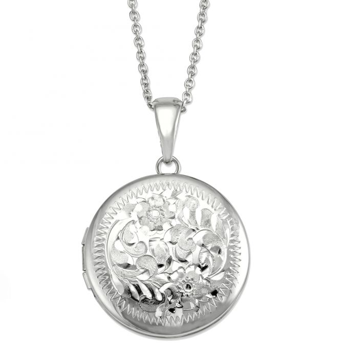 Sterling Silver Locket Pendant, 16-18"