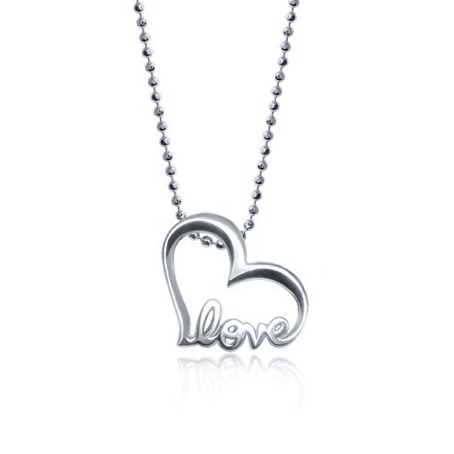 Alex Woo Little Words Love Heart Pendant, 16"