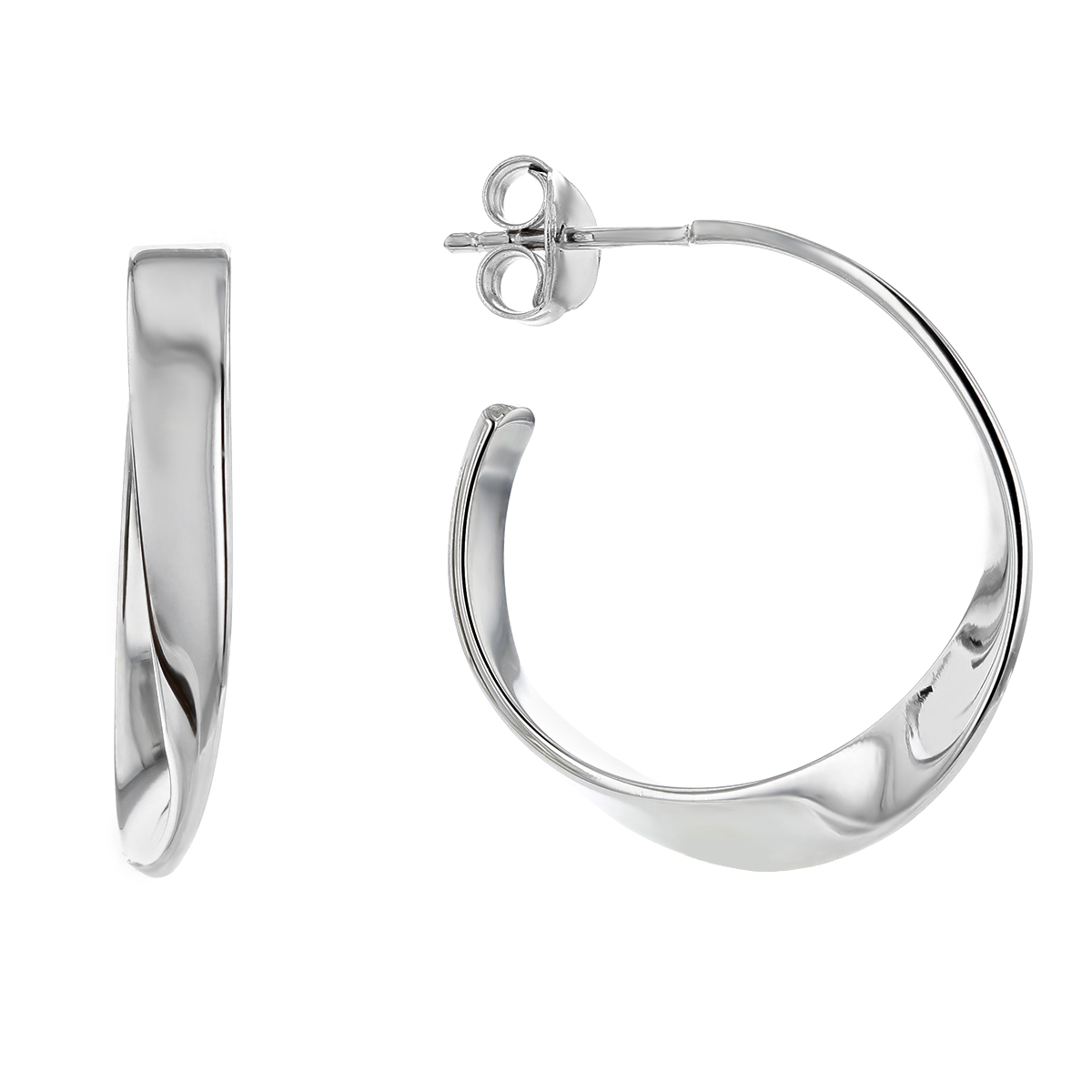 Sterling Silver Twist Hoop Earrings | Borsheims