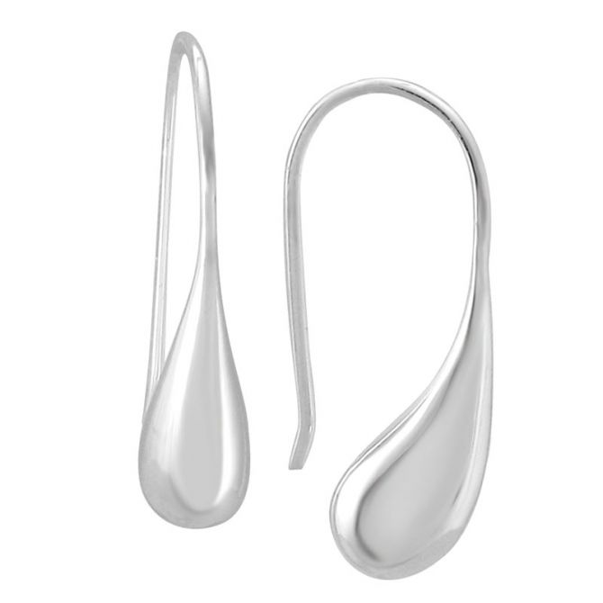 Sterling Silver Teardrop Wire Threader Drop Earrings