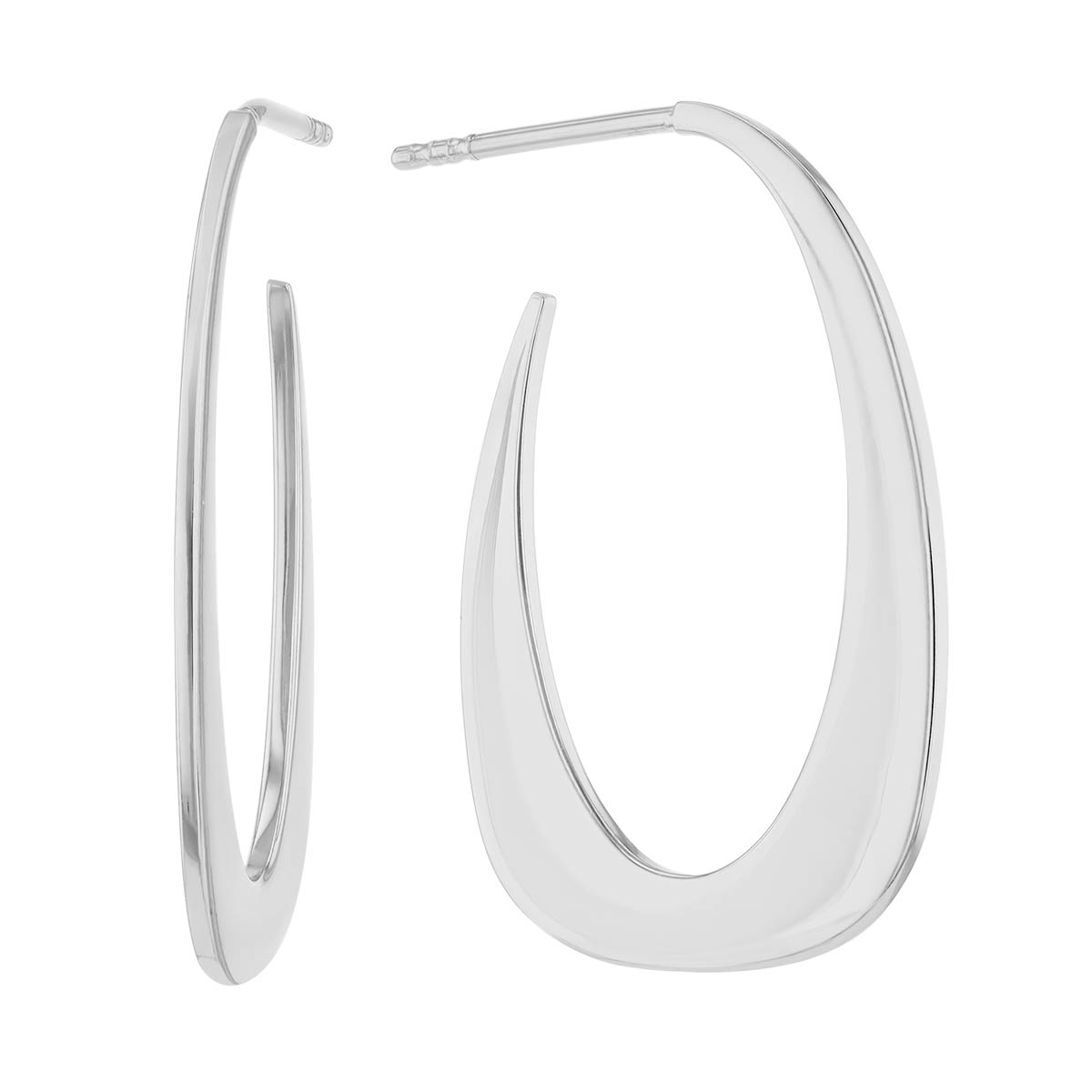 Sterling Silver Thin U Shaped Earrings | Borsheims