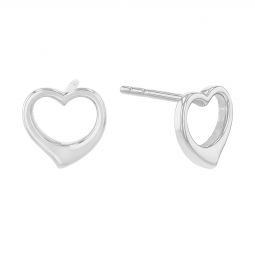 Image for Sterling Silver Open Heart Earrings