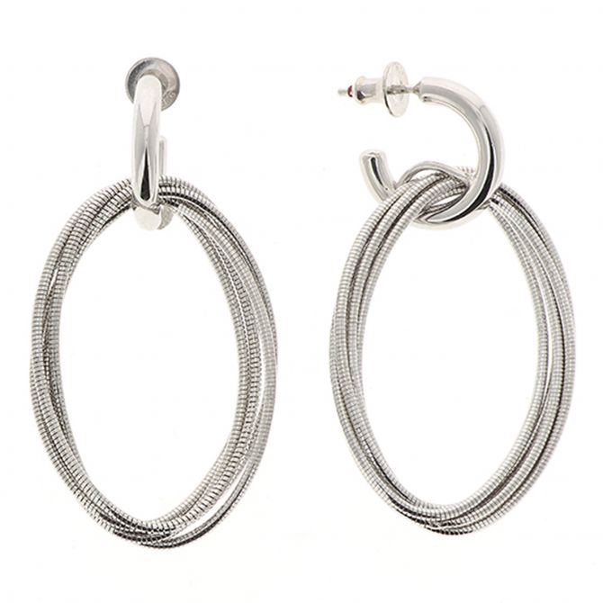 Pesavento DNA Spring Ruthenium Rutenio Brunito Small  Oval Earrings