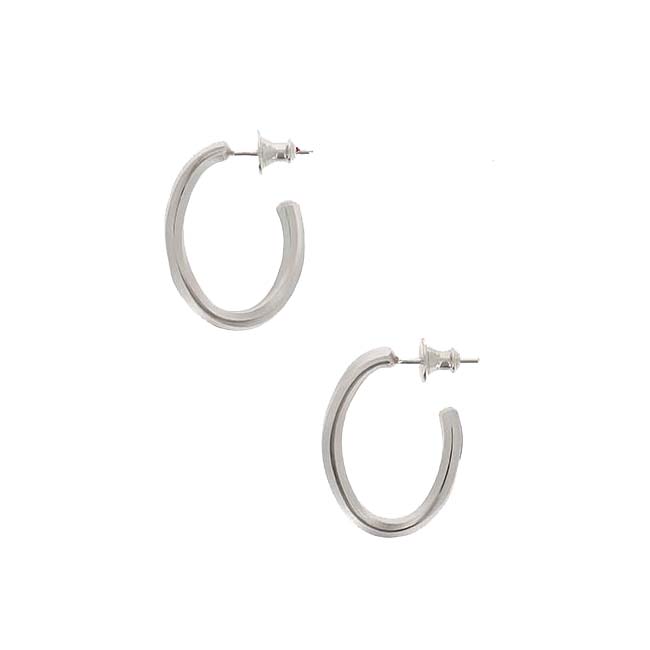 Pesavento Sterling Silver Small Oval Geo Hoop Earrings | WGEOO009 ...