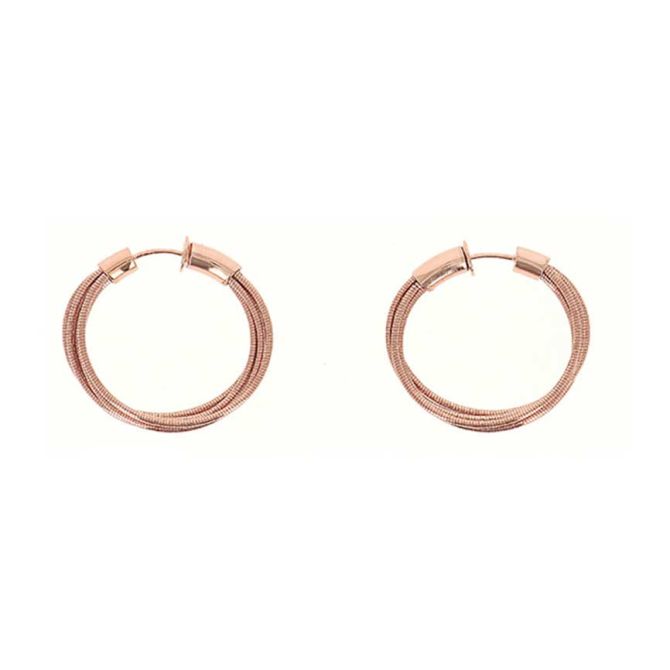 Pesavento DNA Spring Sterling Silver Mult-Strand Hoop Earrings