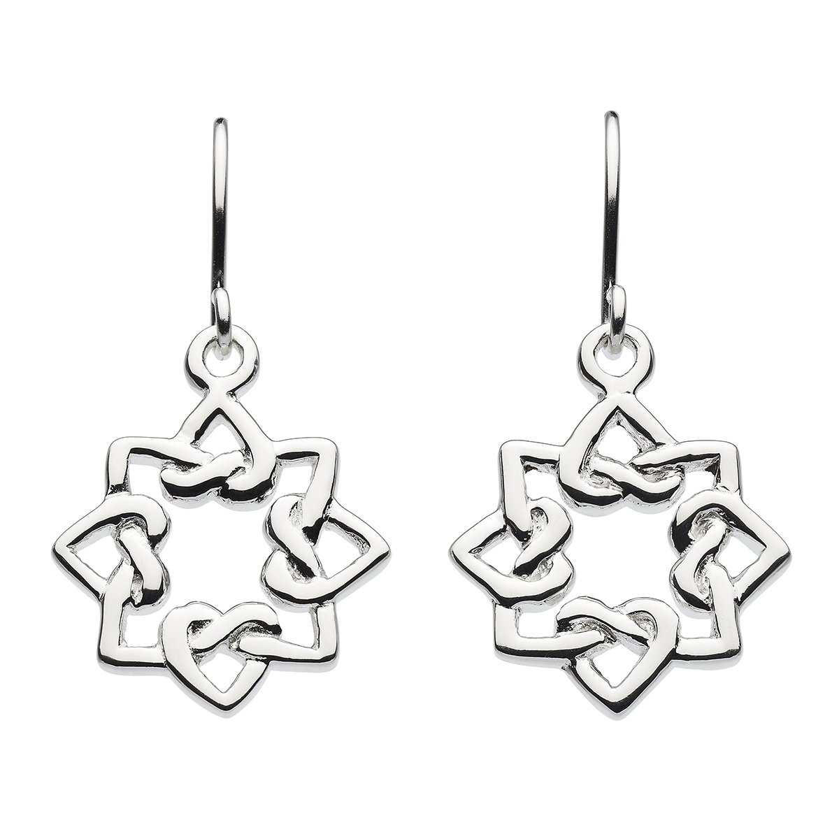 Sterling Silver Heart Celtic Knot Circle Drop Earrings | 6322HP | Borsheims