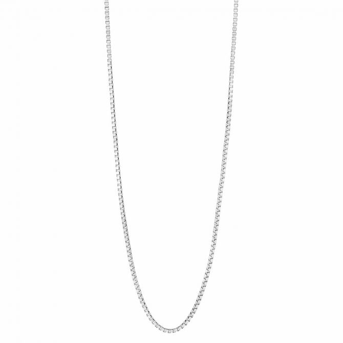 Sterling Silver 1.20 mm Box Chain Necklace, 18"