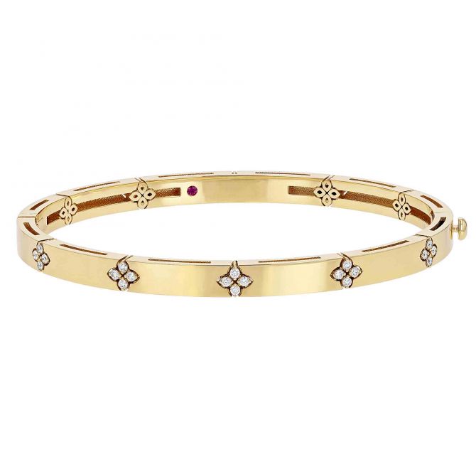 Roberto Coin Love in Verona Diamond Bangle Bracelet in 18K Gold