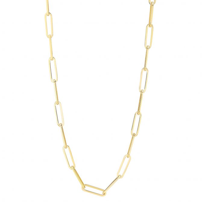 Large Paperclip Chain Necklace - Gold Vermeil