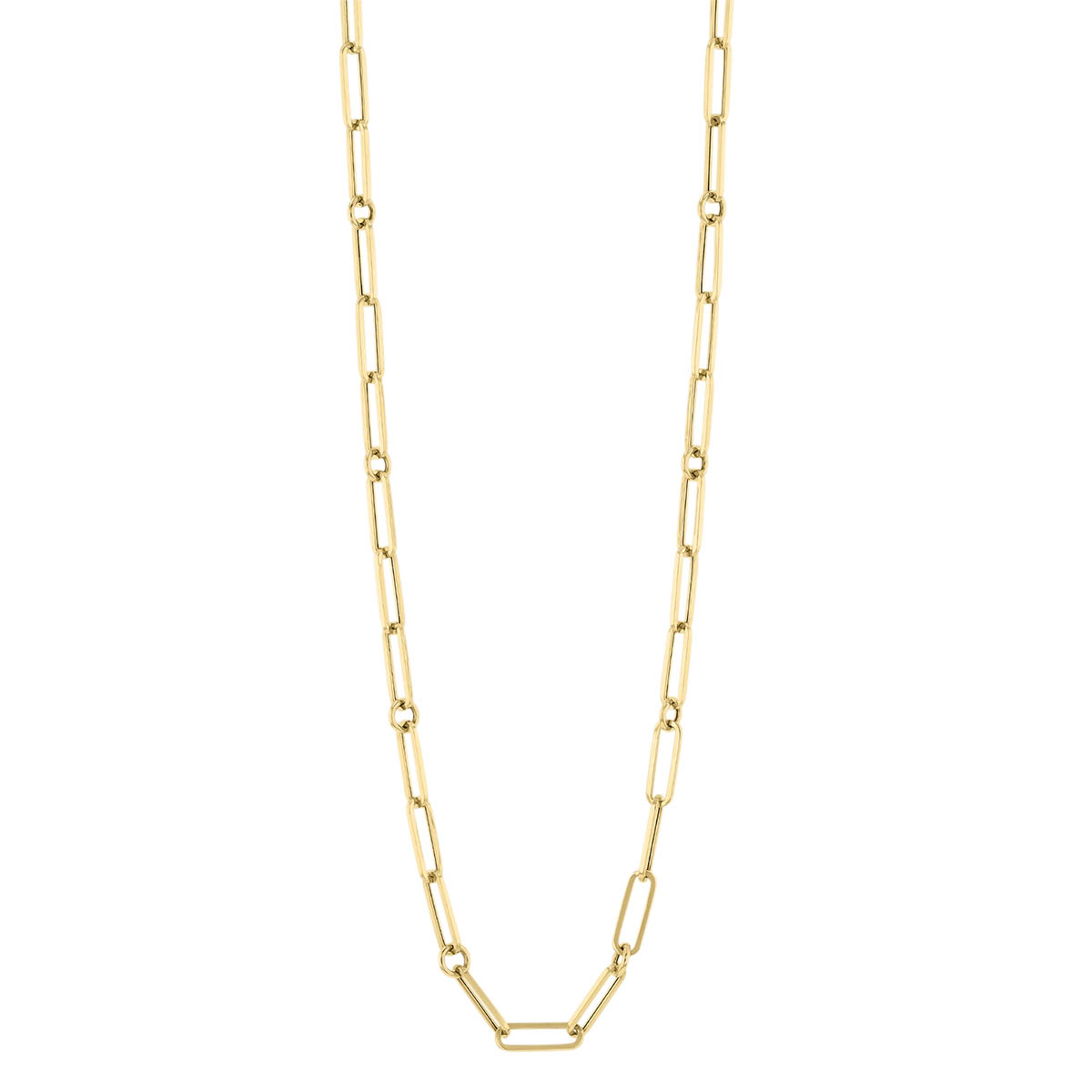 9ct gold paperclip chain necklace