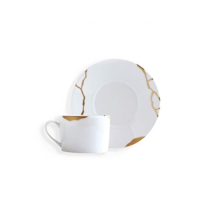 Bernardaud Kintsugi Sarkis Tea Cup and Saucer