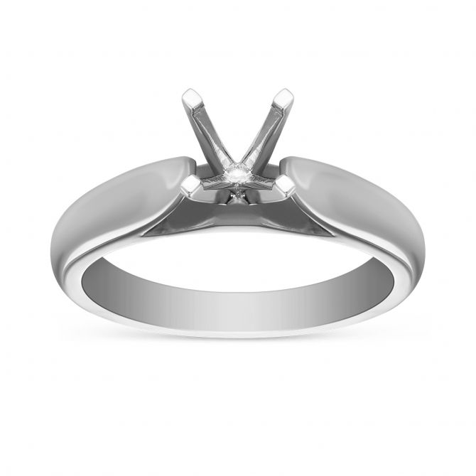 Platinum Cathedral Solitaire Engagement Ring Setting