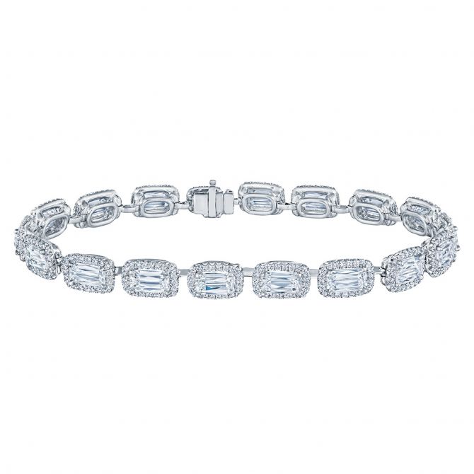 Kwiat Ashoka Diamond Halo Bracelet in Platinum