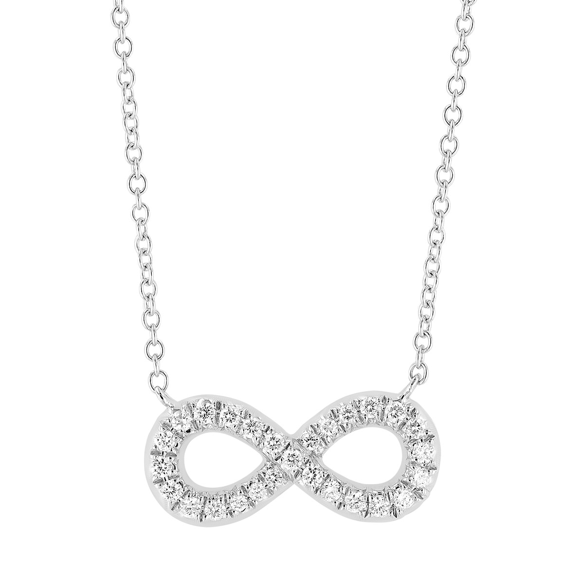 Diamond Infinity Necklace in White Gold | Borsheims