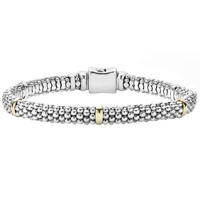 LAGOS Signature Caviar Beaded Bracelet with Gold