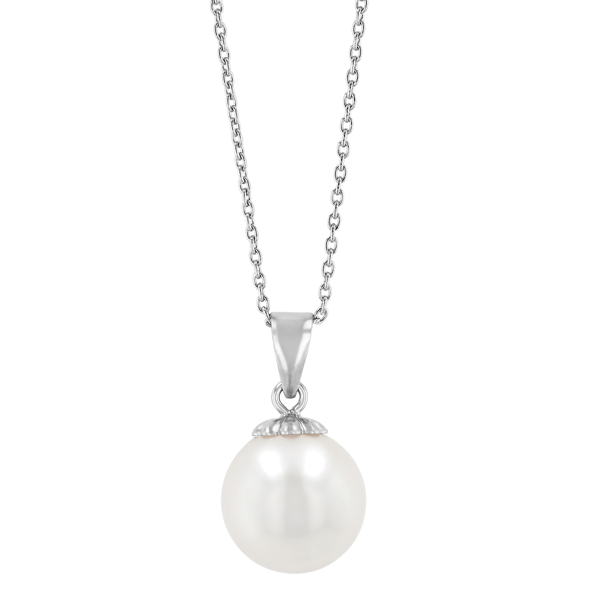 TARA Pearls White Akoya Cultured Pearl Pendant in White Gold, 18 ...