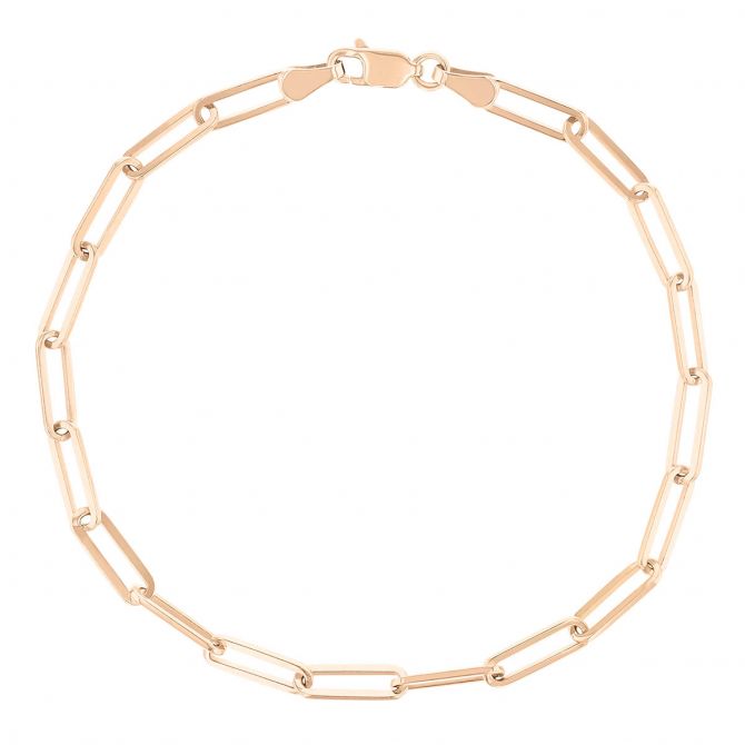 14k Rose Gold Diamond Paperclip Necklace – Diamond Tales