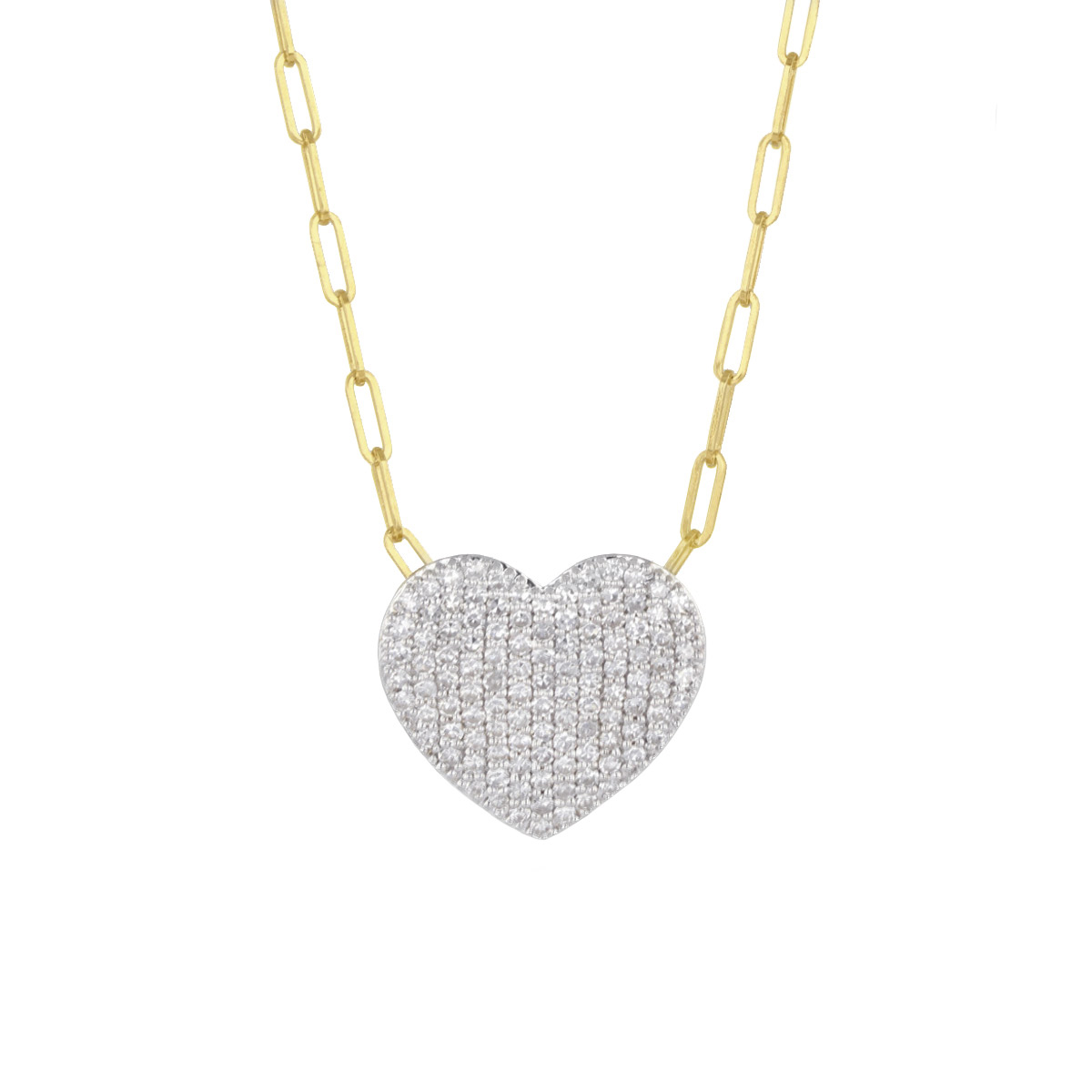 Phillips House Medium Infinity Diamond Pavé Heart Necklace in Yellow ...