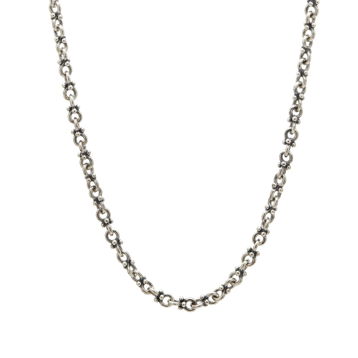 John Varvatos Artisan Sterling Silver Skull and Link Necklace ...