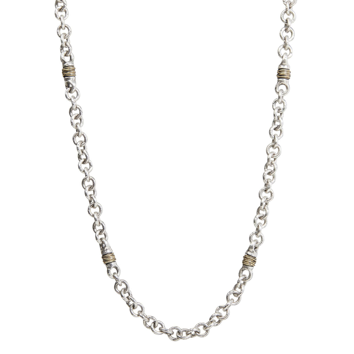 John Varvatos Wrap Sterling Silver All Around Necklace | JVN-SSBS-NS ...