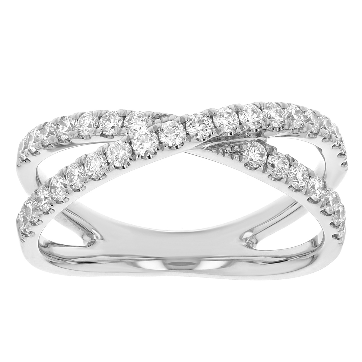 Diamond Criss Cross X Wedding Ring in White Gold, .50 cttw | Borsheims