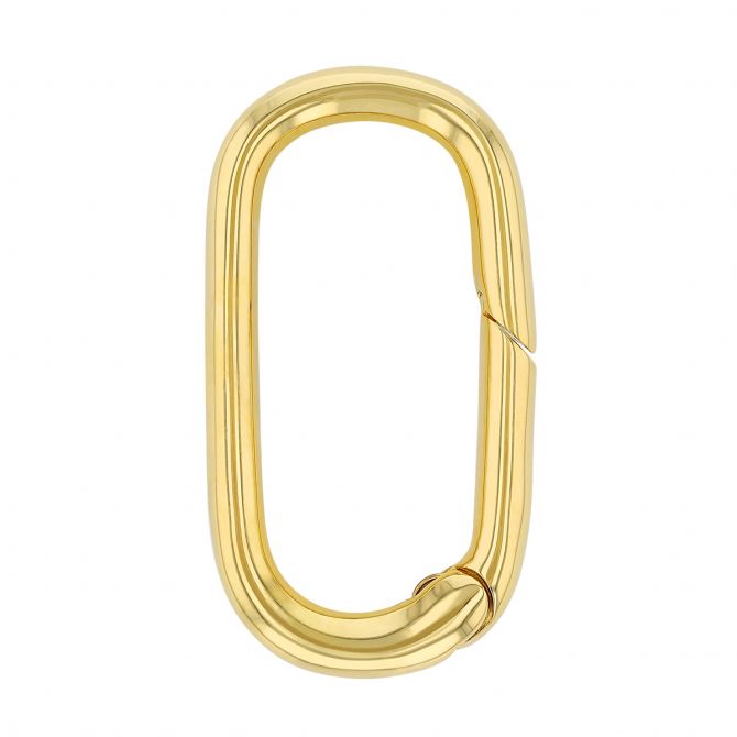 Yellow Gold Open Link Pushlock Clasp