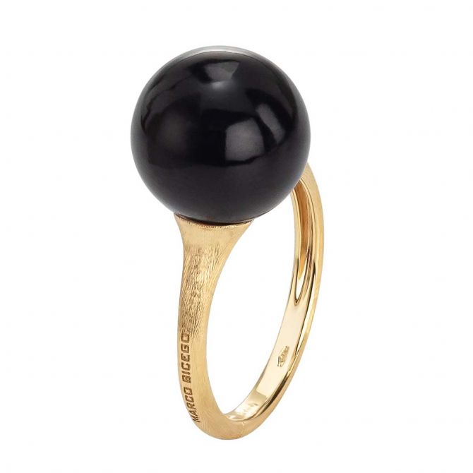 Marco Bicego Africa Boule Black Onyx Ring in Yellow Gold