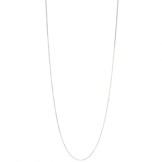 White Gold .73 mm Box Chain, 16"