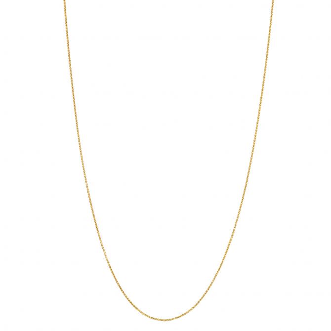 Yellow Gold 1.05 mm Wheat Chain, 18"