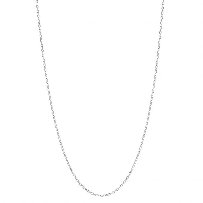 14K White Gold 1.82 mm Designer Rolo Chain, 18"