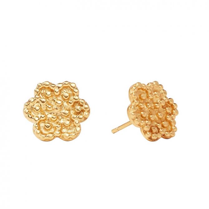 Julie Vos Colette Stud Earrings in Gold Tone