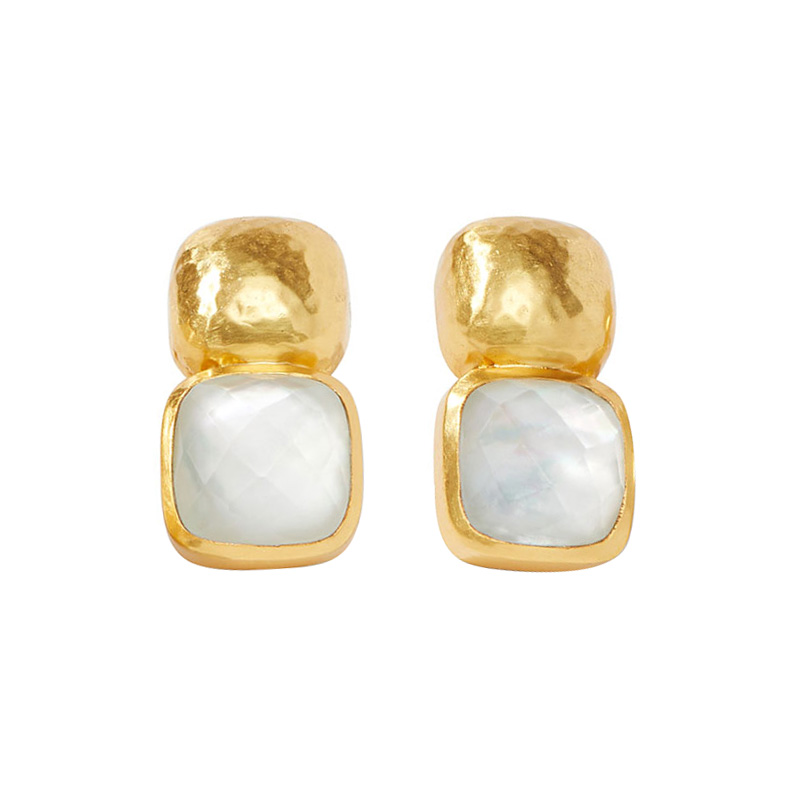 Julie Vos Catalina Earrings in Iridescent Clear Crystal | ER540GIRC00 ...